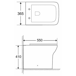 Чаша приставного унитаза BelBagno ROMANO BB248CBR