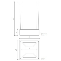 Стакан для зубных щёток Decor Walther Corner (0562550), белый