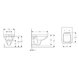Подвесной унитаз Geberit Selnova Square 500.275.01.1 с микролифтом