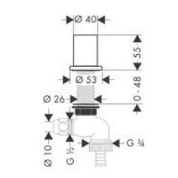 Кухонный запорный вентиль 10823000 Hansgrohe