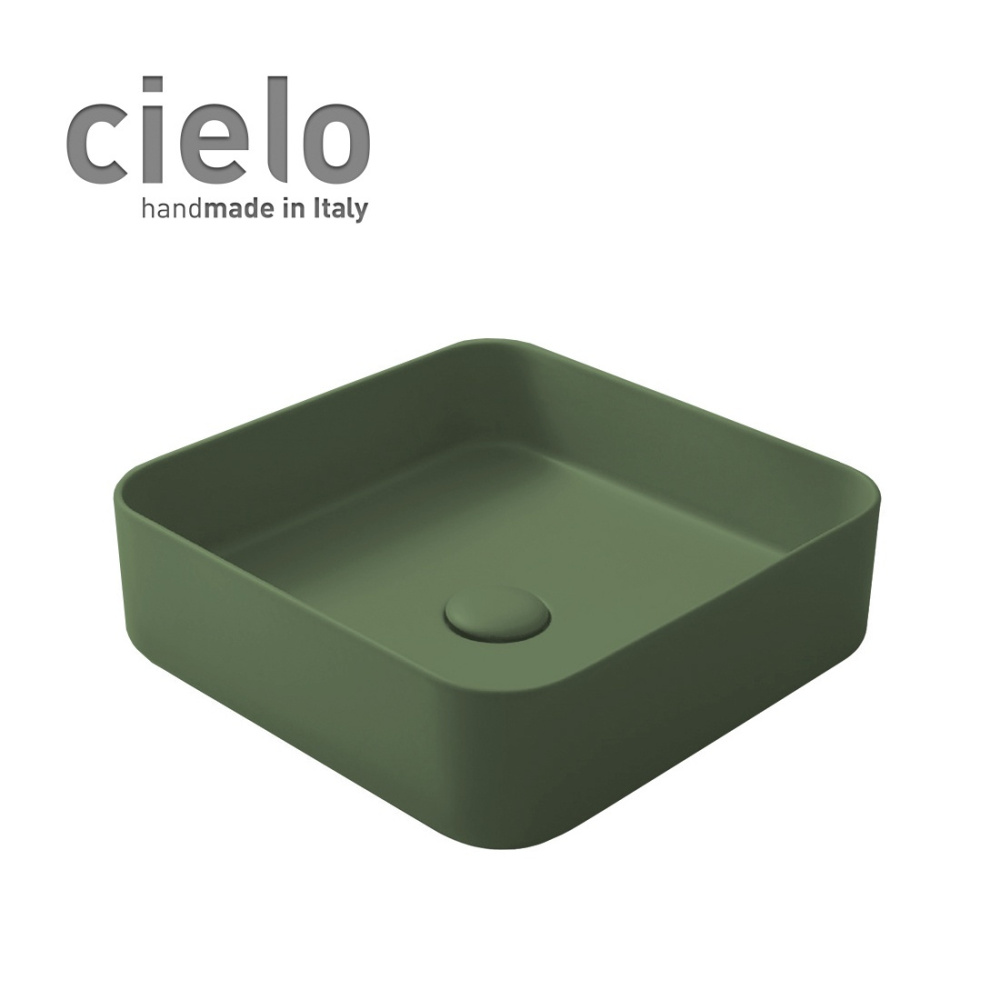 Ceramica CIELO Shui Comfort SHCOLAQ40 AG - Раковина накладная на столешницу 40 * 40 см (Agave)