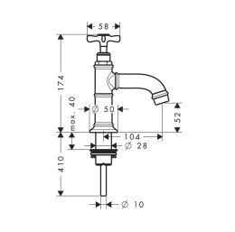Фото AXOR Montreux 16530000 Вентиль для раковины (хром)