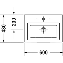 Раковина 60 см Duravit 2nd Floor 0491600000, белый