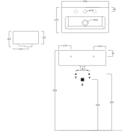 Фото Раковина накладная 50 см ArtCeram Fuori (TFL020 01 00) белый