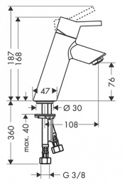 Смеситель для раковины Hansgrohe Talis S (32041000) хром