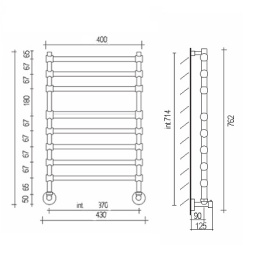 Фото Полотенцесушитель Margaroli Sole 464-8, 46437008GO водяной, золото