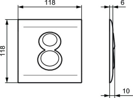 Фото Клавиша смыва Ideal Standard Prosys Septa Pro (R0136AC) белый