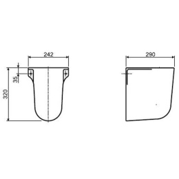Ideal Standard Small+ W312001 Полуколонна
