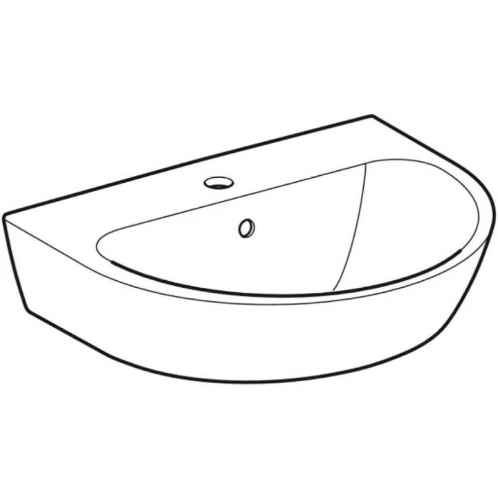 Раковина Geberit Renova 500.372.01.1, 65 х 50 см, белая