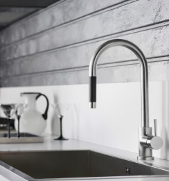 Смесители для кухни NOBILI Live LV00137/1IX Смеситель для кухни (матовая нерж.сталь)