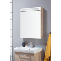 Зеркальный шкаф Dreja Max 77.9009W, LED-подсветка, 80x80 см, белый глянец