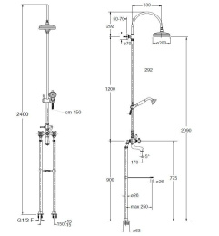 Cristina Parigi PG10351 Смеситель для ванны