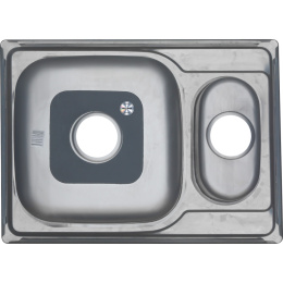 MELANA Мойка 6950S U 0,8/180 1,5-я чаша врезная прямоугольная с сифоном (228 t *10)