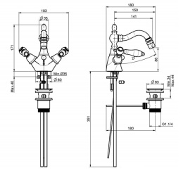 FIMA Carlo Frattini Herend F5412CR Смеситель для биде