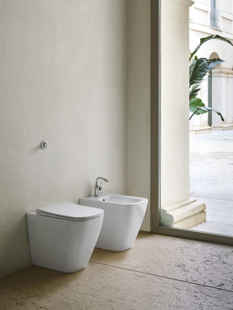 Унитаз приставной GSI NUBES 9610FT11 с креплением, безободковый