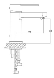Фото Смеситель GPD Nova MLB35, для раковины, хром