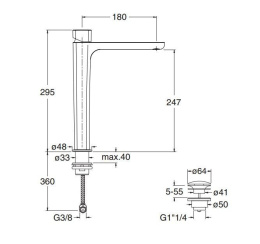 Cristina KING KG22251 Смеситель для раковины