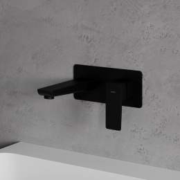 Omnires Parma PM7415BL Смеситель для умывальника скрытого монтажа (черный BLM)