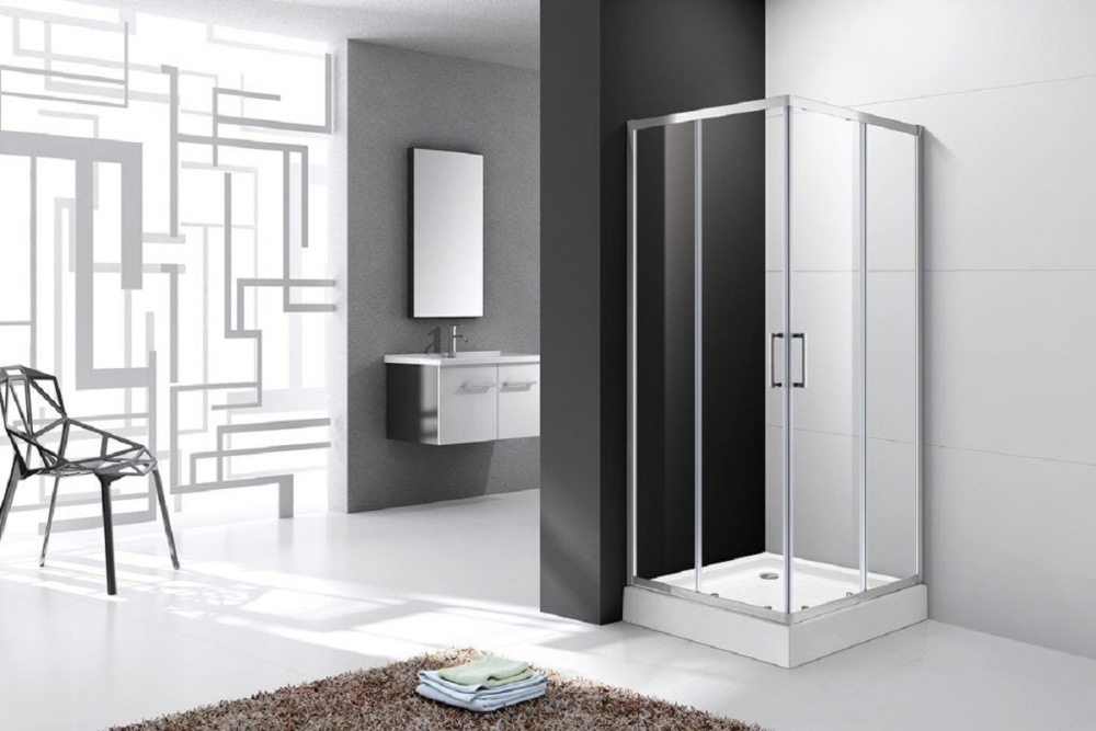 Фото Душевой уголок Cezares Molveno MOLVENO-A-2-90-C/P-Cr-IV, 90 х 90 см, стекло прозрачное/матовое, цвет