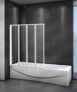 Шторка на ванну Cezares Relax RELAX-V-4-90/140-C-Bi, 90 х 140 см, стекло прозрачное, цвет профиля се