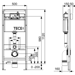 Инсталляции для унитаза TECEbase K400403 с унитазом Vitra Sento 7748B083-0101, крышка микролифт, цве