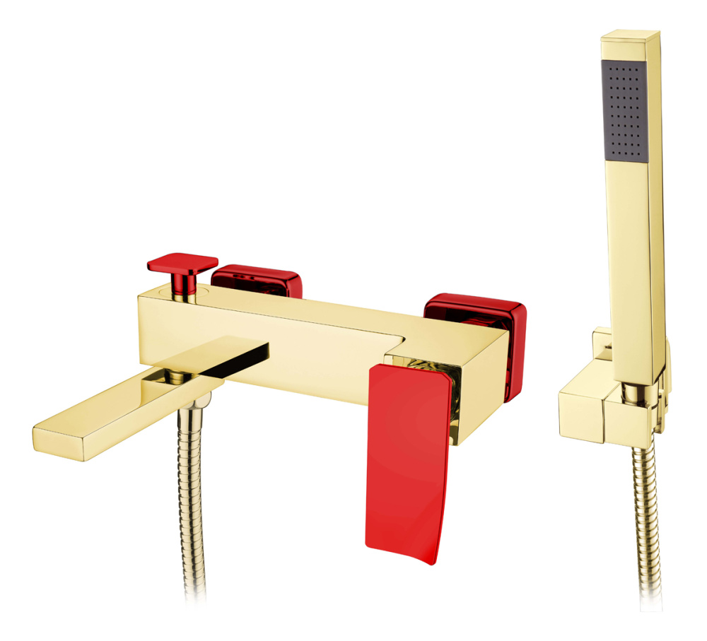 Фото Смеситель для ванны Boheme Q (143-GR.2) золото