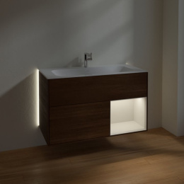 Villeroy Boch Finion G040GJGN Тумба под раковину 996х498 мм (light grey matt/walnut veneer)