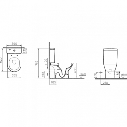 Подвесной унитаз Vitra Integra (9833B003-7206) белый
