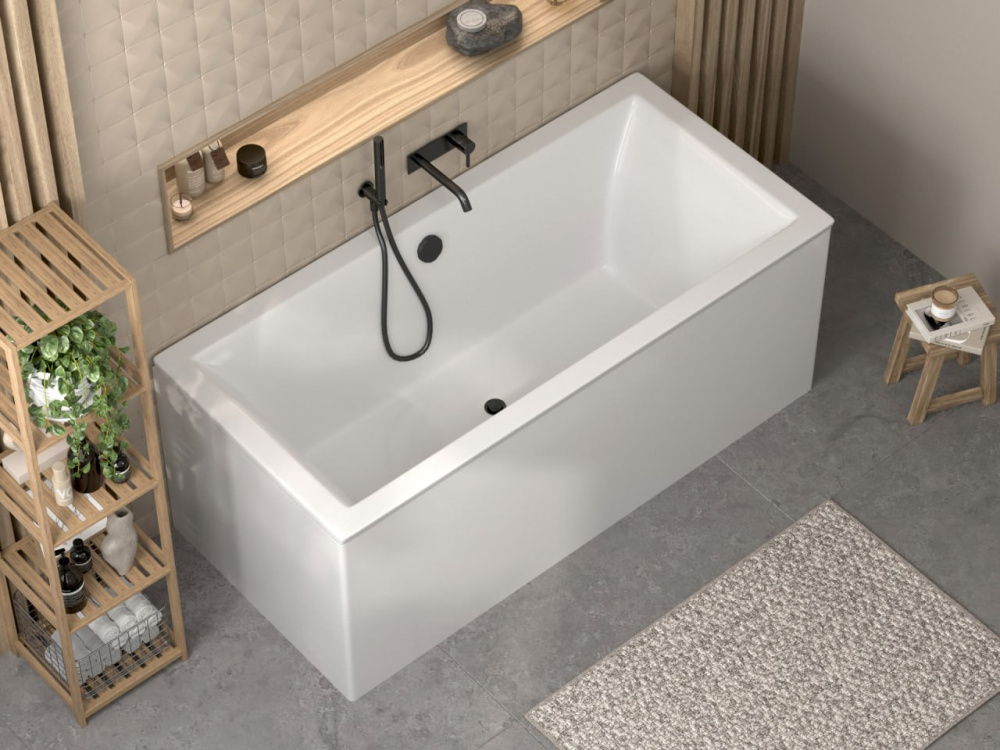 Фото Ванна акриловая 170х80 Alba Spa Kero (ВПР0360000100) прямоугольная, белый глянцевый