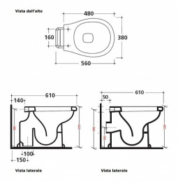 Унитаз напольный Galassia Ethos (8403), цвет белый