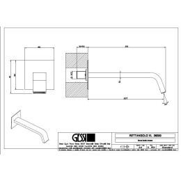 Излив для раковины Gessi Rettangolo (26200#031) хром