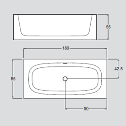 Фото Ванна из искусственного камня со щелевым переливом Gruppo Treesse Summertime V3150BO