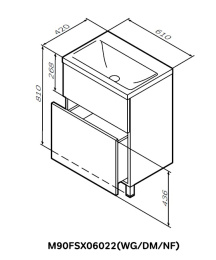 Фото База под раковину Am.Pm Gem (M90FSX06022WG32) белый