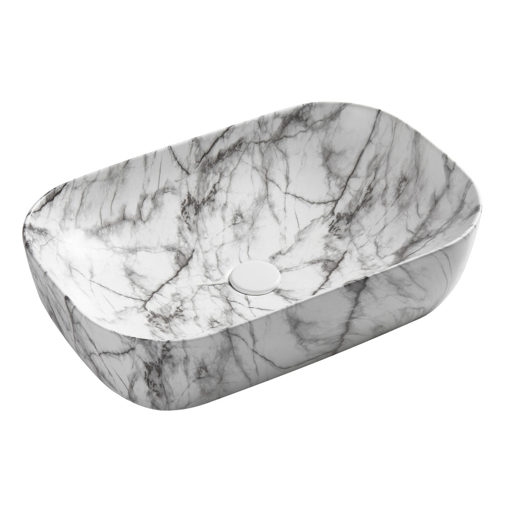 Раковина накладная Azario  (AZ-2143-P-M805) Темный мрамор