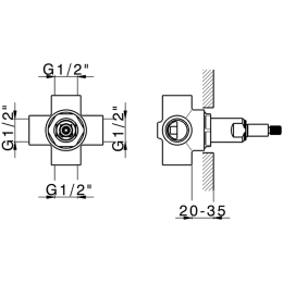 Фото Встраиваемая часть переключающего вентиля Cisal ZA00200004
