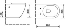 Унитаз подвесной SantiLine (SL-5005MR)