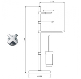 Фото Держатель туалетной бумаги Nicolazzi (1496BCR)