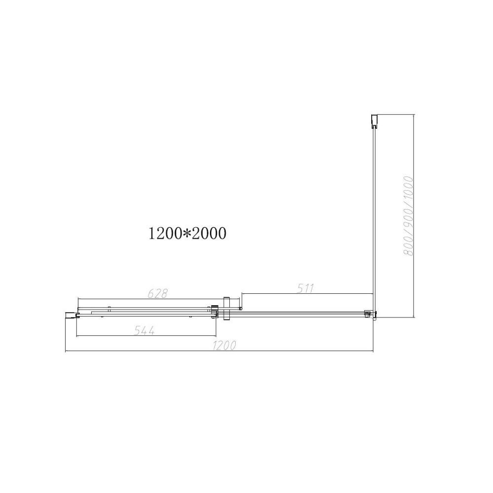Душевой уголок Vincea Dice (VSR-4D1012CL) хром