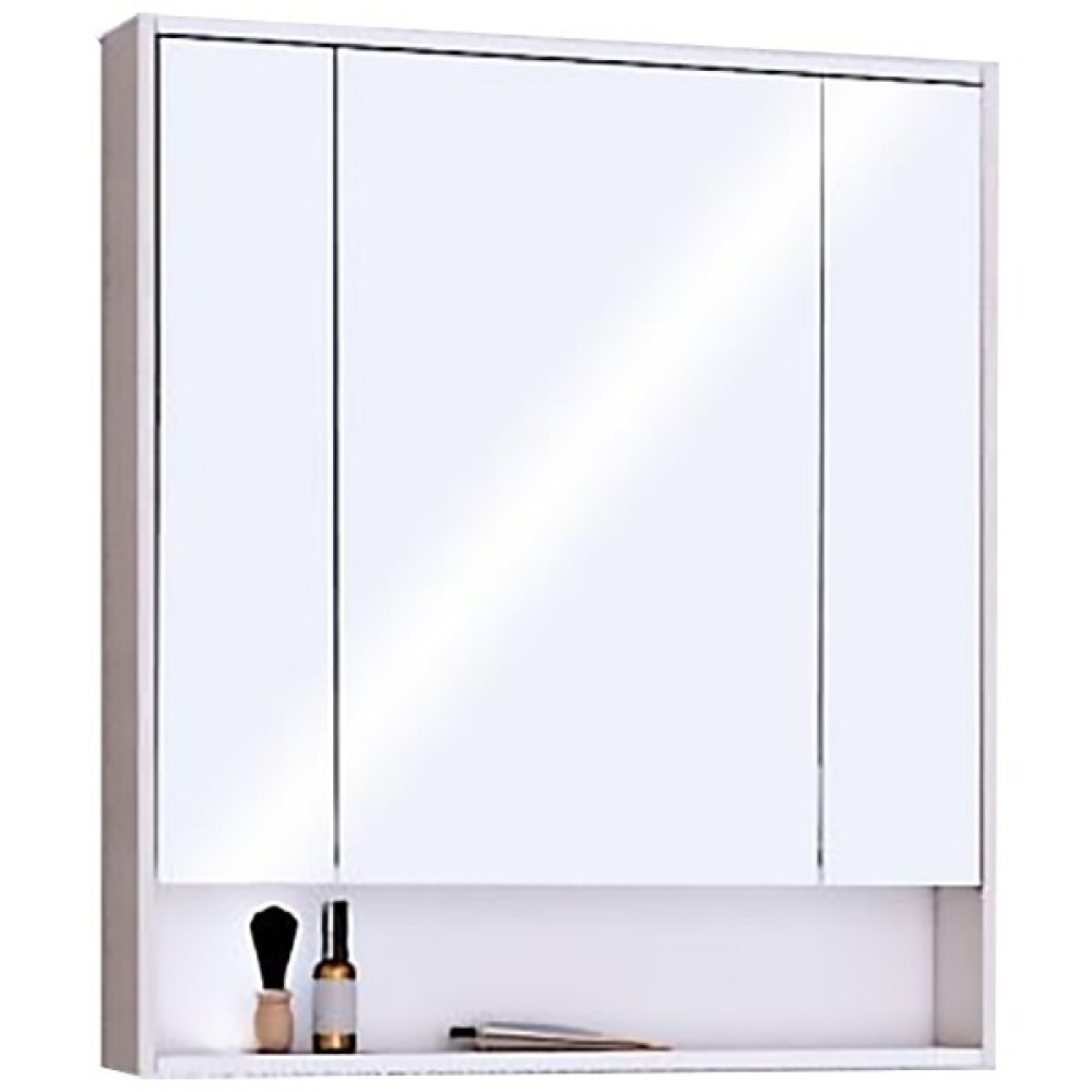 Зеркальный шкаф Aquaton Рико 80 белый, ясень фабрик 1A215302RIB90