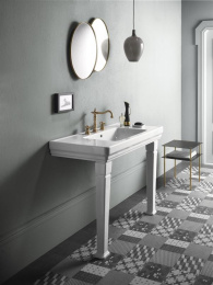 Фото Раковина GSI Classic 105 8723111 белая глянцевая