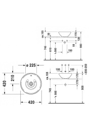 Фото Раковина 42 см Duravit Bacino 0325420000, белый
