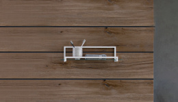 Velvex Loft pkGEL.40-58 Полка металлическая со стеклом White