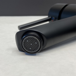 Фото Смеситель для раковины, картридж 35 мм, черный матовый, FC018B-CMT