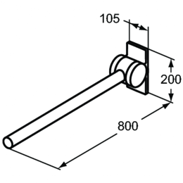 Складной поручень 80 см Ideal Standard CONTOUR S6362MY