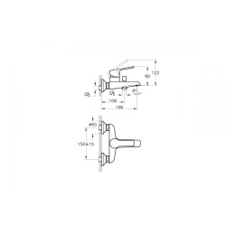 Смеситель для ванны Vitra Axe S (A41070EXP) хром