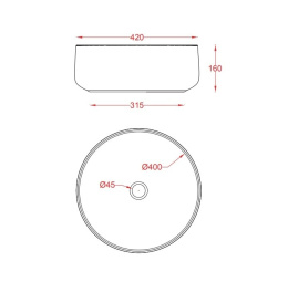 Раковина накладная ArtCeram Cognac (COL001 01 61)