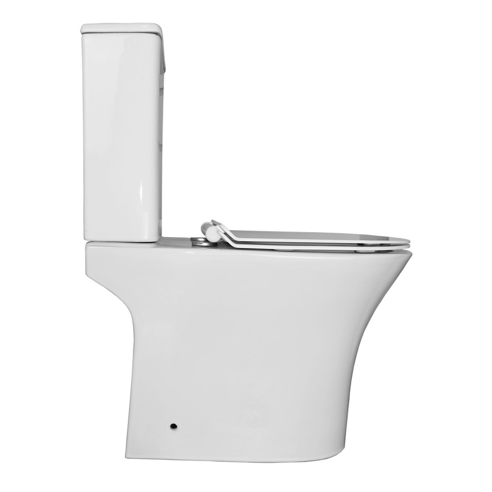 Унитаз-компакт Azario FRETTA ROUND (AZ-1217 + AZ-1216-G) Белый