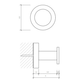 Крючок для халата и полотенца Decor Walther Basic (0530400), хром