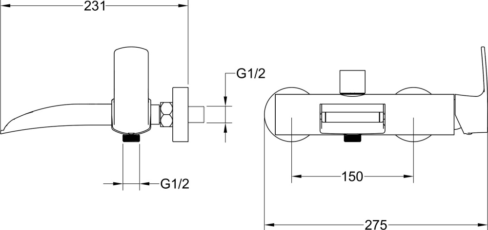 Фото Смеситель для ванны Timo Lumi (4214/00Y chrome)