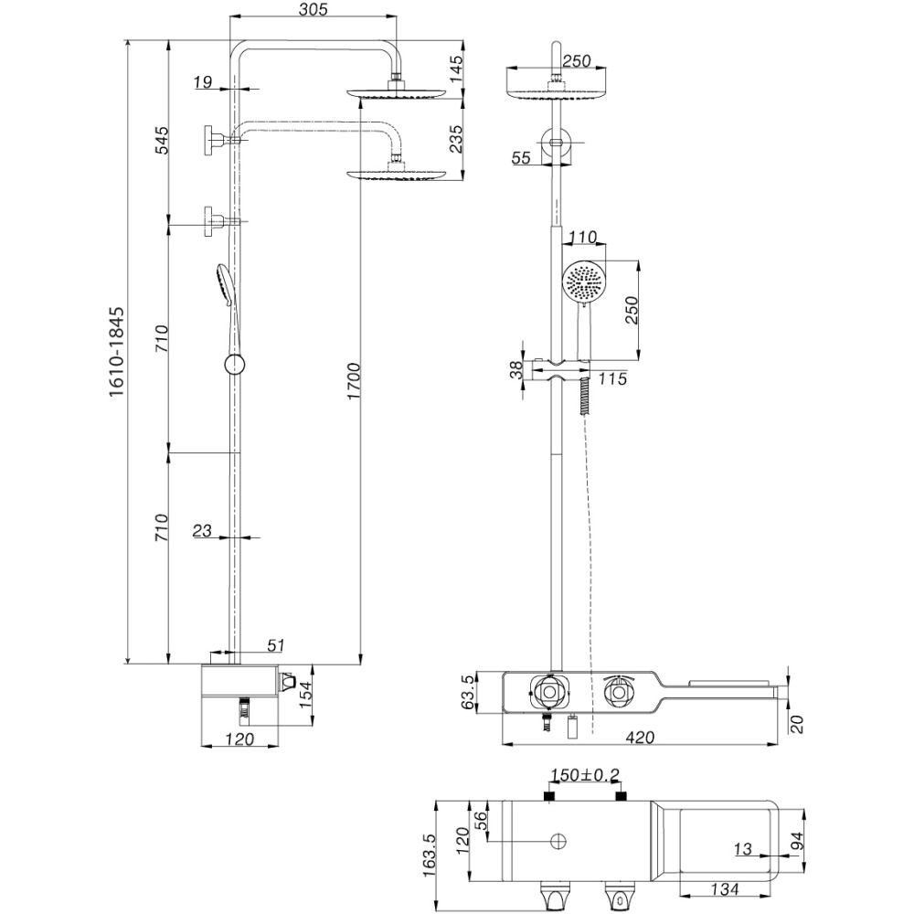 Душевая система  Lemark Tropic (LM7009C)